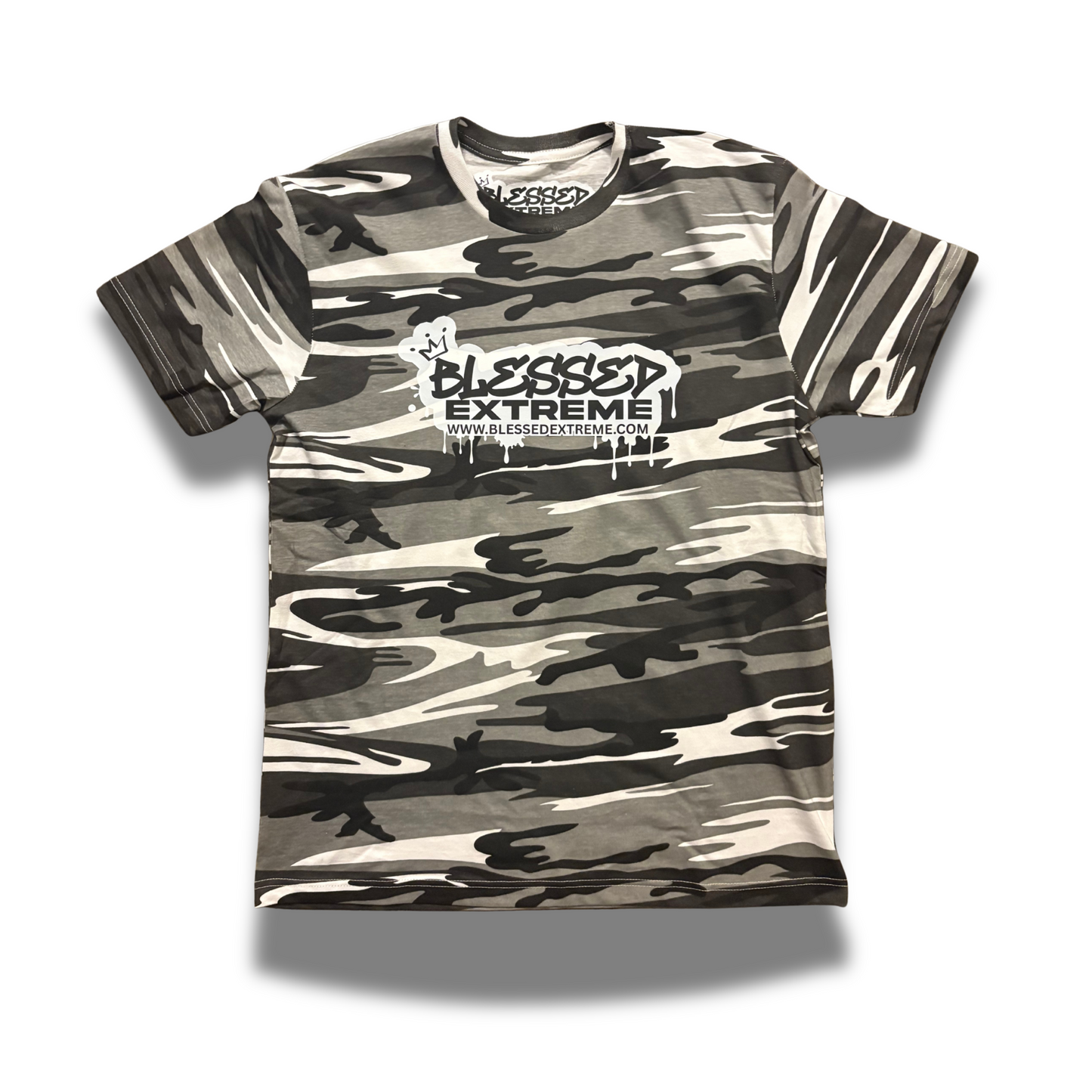 Grey CAMO Blessed Extreme T-Shirt